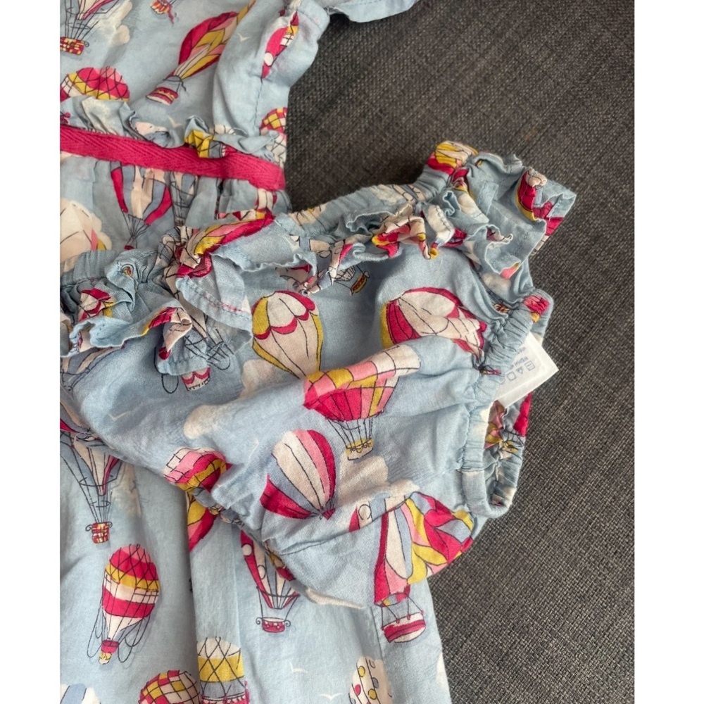 Baby Girl Hot Air Balloon Print Dress - Pink & Light Blue - Picture 5 of 6
